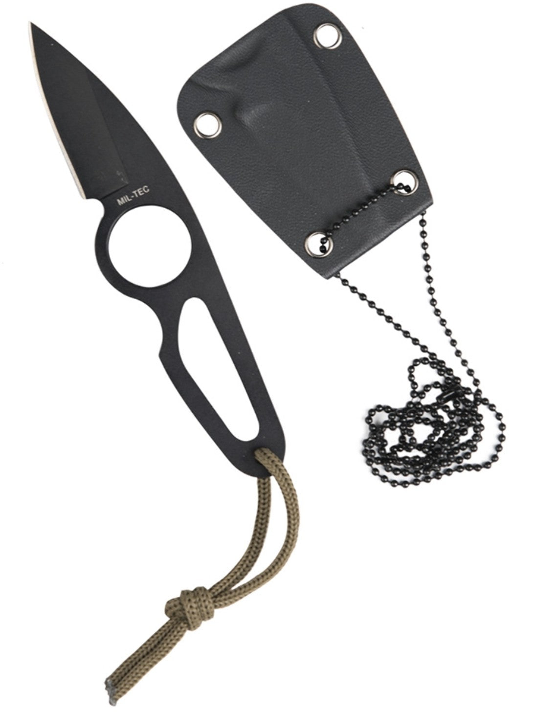 Mil-tec Neck Knife 16 cm mit Kette und Kydex-Scheide