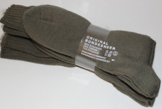 BH Socken Schurwolle 3er-Pack – oliv & grau