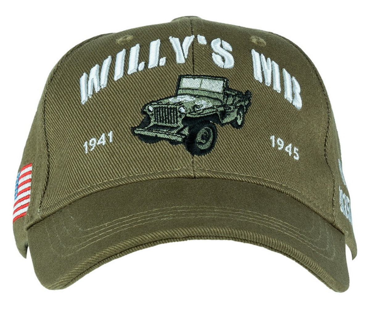Fostex Baseballkappe Willys MB Jeep – Emblem & US-Flagge