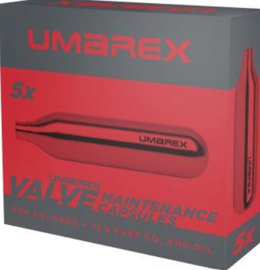 Umarex CO₂-Kapseln 12 g – 5er-Pack für Airsoft & Co2-Waffen