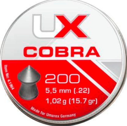 Umarex UX Cobra Spitzdiabolos cal. 5,5 mm 1,02 g, 200 Stueck